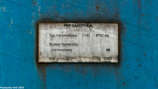ET42-48 | Zduńska Wola Karsznice Lokomotywownia PKP Cargo