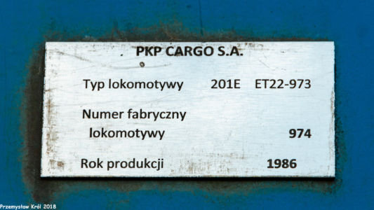 ET22-973 | Zduńska Wola Karsznice Lokomotywownia PKP Cargo