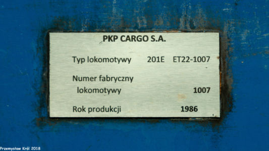 ET22-1007 | Zduńska Wola Karsznice Lokomotywownia PKP Cargo