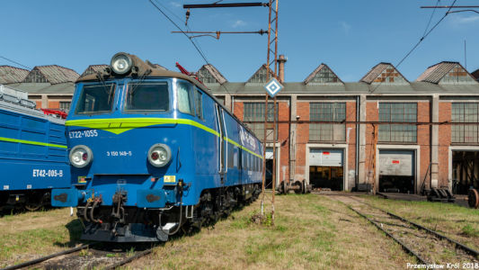 ET22-1055 | Zduńska Wola Karsznice Lokomotywownia PKP Cargo