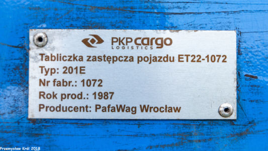 ET22-1072 | Zduńska Wola Karsznice Lokomotywownia PKP Cargo